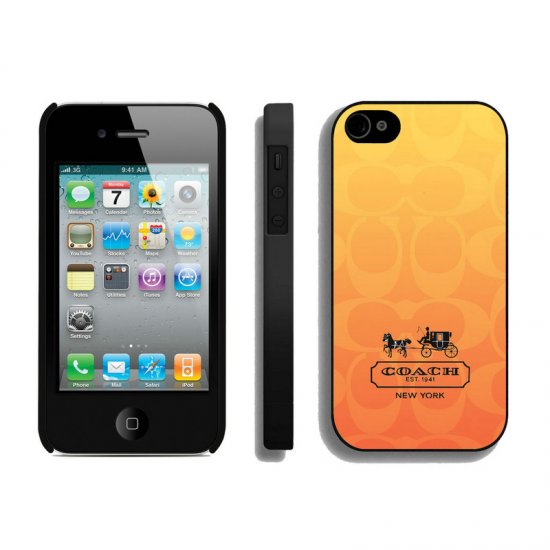 Coach In Signature Orange iPhone 4 4S Cases AIM | Coach Outlet Canada